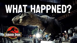 What happened to the jurassic park t.rex animatronic after filming?