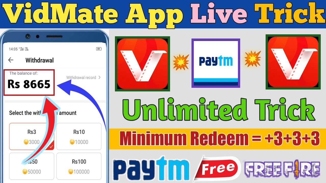 VidMate App Unlimited Trick || VidMate App Live Trick || VidMate App Payment Proof || VidMate App