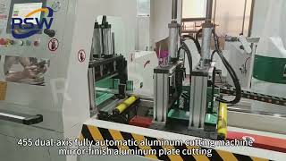 455 dual axis fully automatic aluminum cutting machine, with high precision automatic feeding