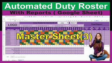 #291-How to Create Automated Monthly Duty Roster in Google Sheet | Automated Shift Schedule (Part-4)