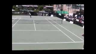 かしわ国際オープンテニストーナメント　2014　男子シングルス決勝　第１セット screenshot 5