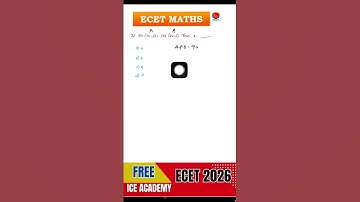 FREE ECET2026 Maths Classes 🚀 | Score High with Smart Tricks | Q-68 Fully Explained,#freeecet