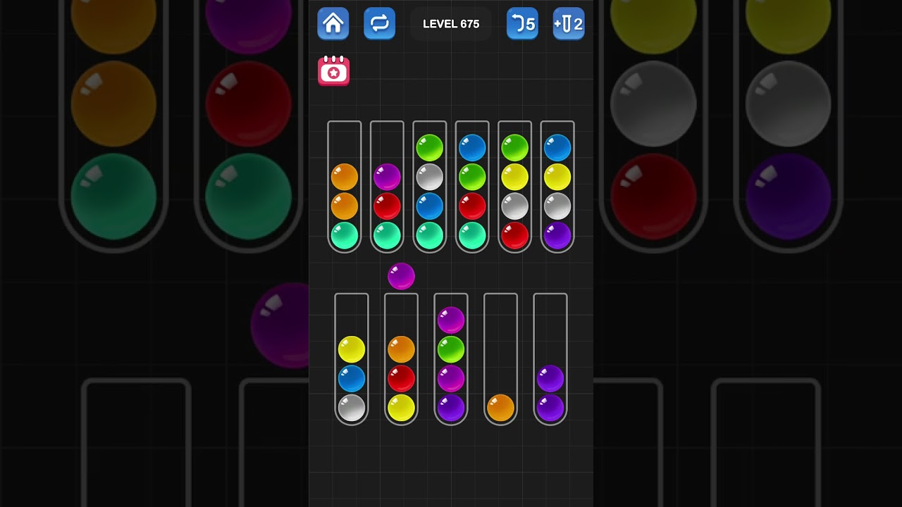 Ball Sort Puzzle by Guru Game: Levels 671, 672, 673, 674, 675