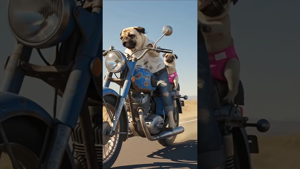 A pug was mocked by acat.