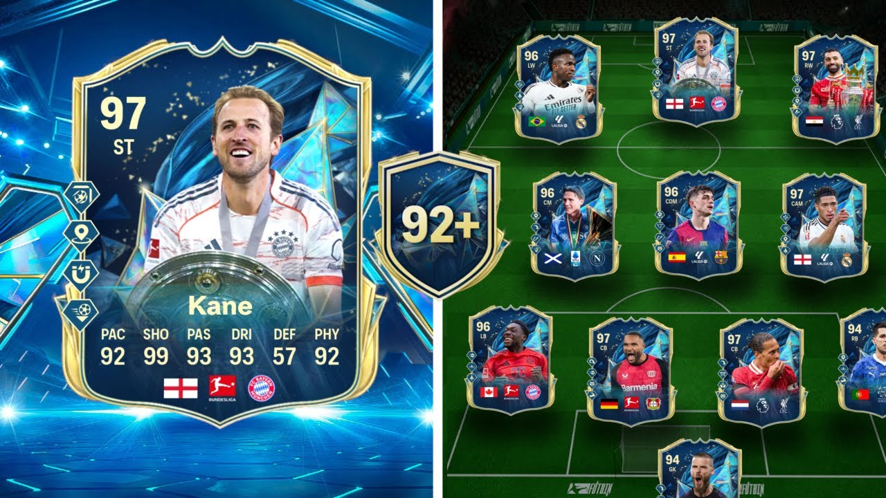 11x 92+ 1 of 5 TOTS Player Picks DECIDE my TEAM