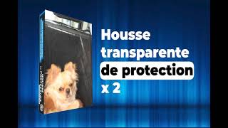 Housse de protection pour dossier de siège de voiture - VENTEO - Lot de 2  housses pour sièges arrière - Transparent et Imperméable - Dimensions 44 x