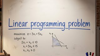 Linear programming problem review of the entire material for the first exam.