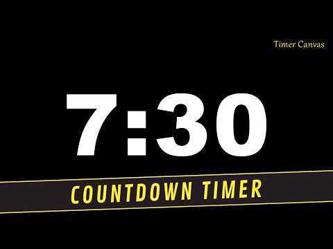 7 Minute 30 Second Silent Countdown Timer with Cuckoo Alarm | Black Screen