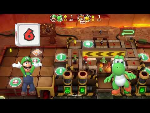 Super Mario Party Partner Party - Gold Rush Mine - Luigi & Yoshi vs Daisy & Koopa Troopa