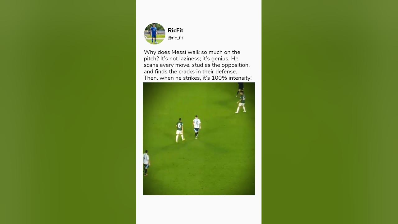 Why Messi Walks So Much…#shorts