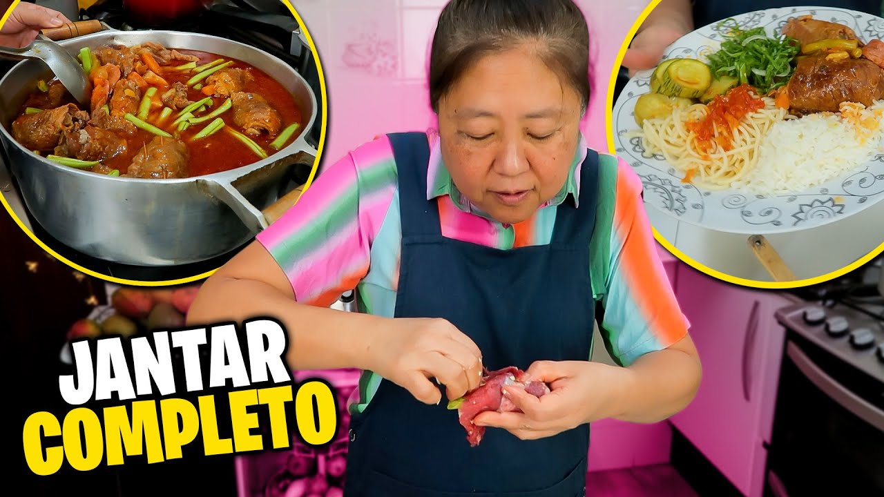 PREPARANDO O JANTAR DE DOMINGO - BIFE A ROLÊ | TIA DO JOINHA