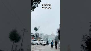 Snow fall at tawang market#snow#incredibleindia #northeastindia #arunachal
