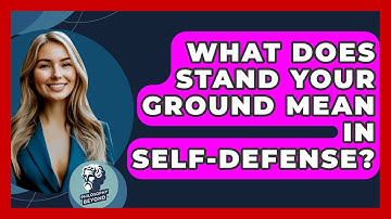 What Does Stand Your Ground Mean In Self-defense? - Philosophy Beyond