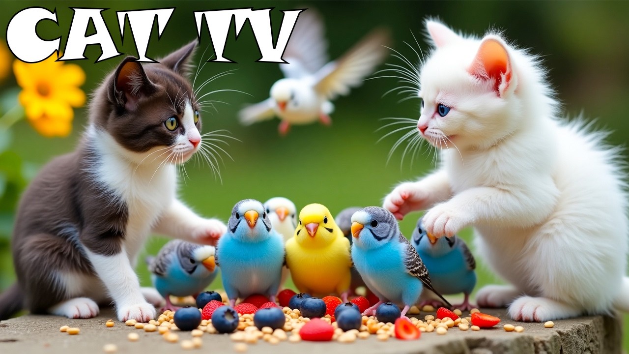 (БЕЗ РЕКЛАМЫ) ЛУЧШЕ ВСЕГО ДЛЯ КОШЕК😻 Отдых в компании игривых птиц в зимнем саду 🦜❄️ НОВЫЙ, УЛУЧШ...