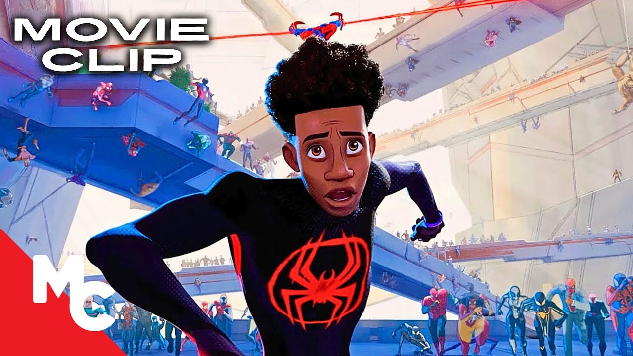 Entire Army Of Spider-Heroes Chased Him Through The City | Spider-Man: Across The Spider-Verse Clip