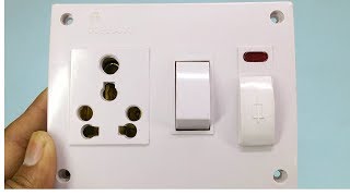 how to make 3 pin socket with switch connection