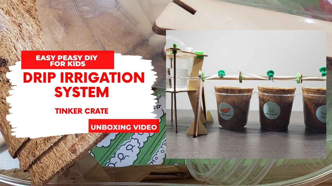 Tinker Crate Unboxing | Drip Irrigation System | Easy Peasy DIY For Kids
