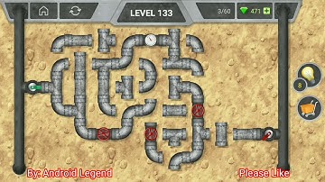 Pipeline Level 133 All 3 stars By Pixign, Android Solution