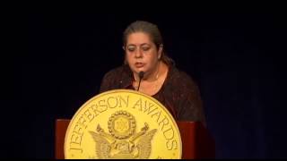 Maria Elena Montemayor, Laredo Morning Times at 2013 National Jefferson Awards in Washington, DC