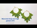 How to make a macrame hoop earrings DIY | pattern #15 by Thaohandmade channel