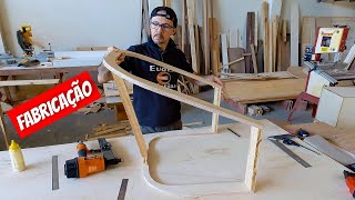 HOW TO MAKE AN ARMCHAIR WITH CURVED BACK AND WOODEN FOOT