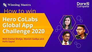 How to win Hero CoLabs Global App Challenge 2020 | With Snehal Shetye, Monish Gadiya and Hafis Sayed screenshot 1