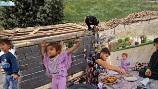 Home in the Countryside: Roofing the Barn with Long Sticks and Narges' Delightful Culinary Creations