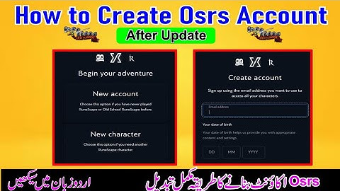 How to Create Osrs New Account