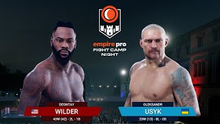 Deontay Wilder VS Oleksandr Usyk || Undisputed Boxing Game Early Access ESBC