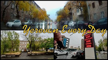 21.10.25, Tu. Անձրև։ Կոմիտաս` կադաստր, բակեր, Րաֆու անվան դպրոց,... Անահիտի հետ։