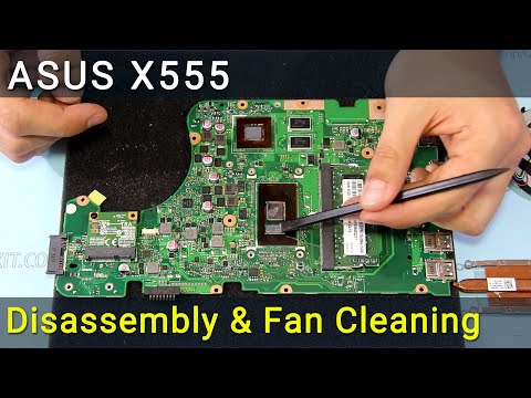 How to disassemble and fan cleaning laptop Asus X555