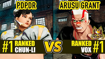 FF COTW ▰ PDPDR (#1 Ranked Chun-Li) vs ARUSU GRANT (#1 Ranked Vox) ▰ High Level Gameplay