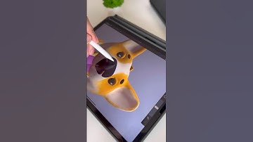Процес фарбування 3d в Procreate #3d #animation #blender #3danimation #modeling #procreate #corgi
