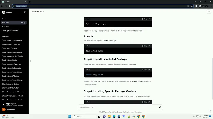 colab install python package