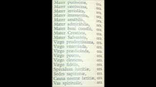 Litany of the Blessed Virgin Mary in Latin
