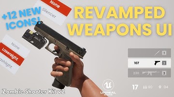 REVAMPED WEAPONS UI! Zombie Shooter Kit v2 - UNREAL ENGINE 5