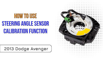 How to Use Steering Angle Sensor Calibration Function on SDS | 2013 Dodge Avenger