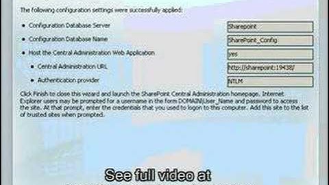 MOSS 2007 Installation Part I