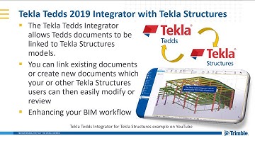 Tekla Structures Integrator for Tekla Tedds 2019