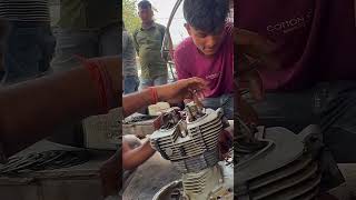 Bullet Full Engine Rebuild 🔥 | Engine Banate Time Ka Cinematic Edit | Royal Enfield #short #engine