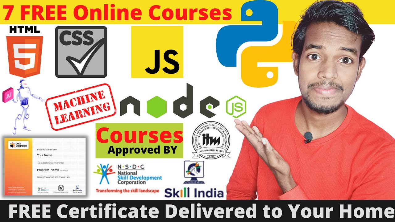 7 FREE Online Courses in 2022 🔥| Job-Oriented Courses | Govt Approved Platform by NSDC (Skill india)