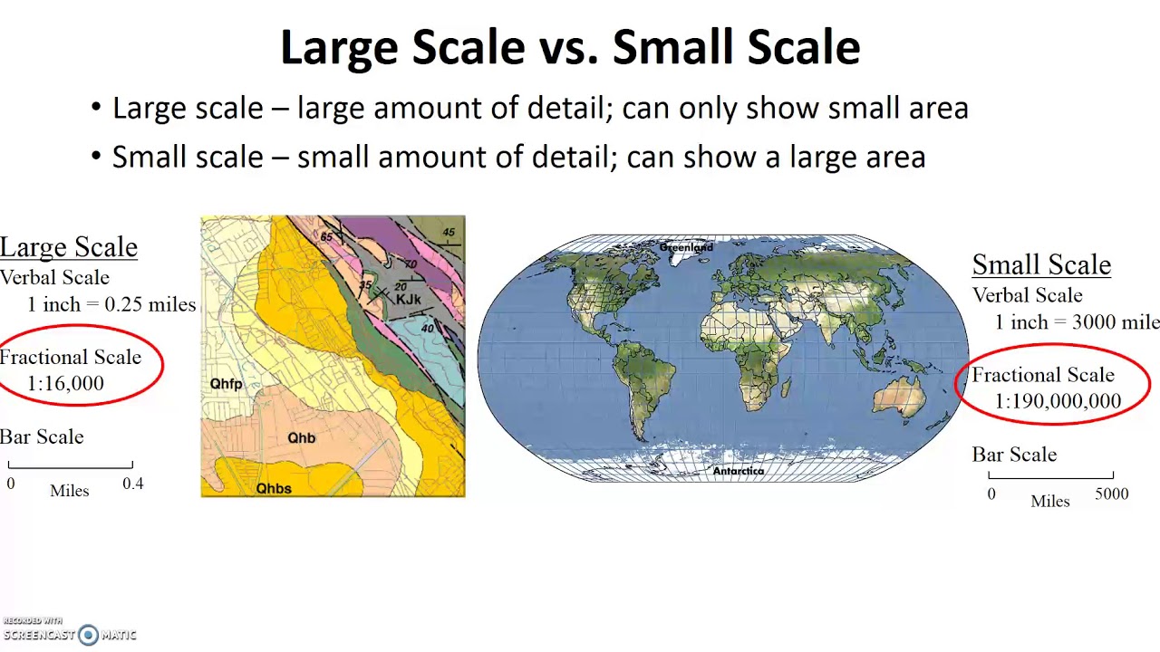 What is low scale vs high scale map?