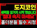 [도지코인 전망] 도지코인 세력들 설거지 시작 DOGE 전재산 걸고 절대 속지 마세요 #도지