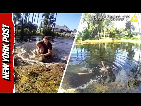 Shirtless Florida Man Runs Into Alligator Pond While Fleeing Deputies
