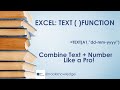 Excel TEXT() Function Explained | Format & Combine Text & Numbers Like a Pro! #excel #exceltricks