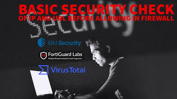 IP and URL reputation check using ibm x force exchange , VirusTotal and FortiGuard Lab