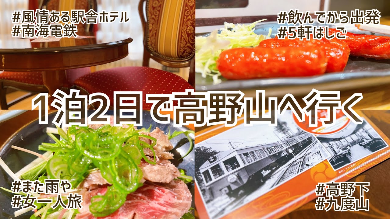 【和歌山県】高野山vol.1|女一人旅|大阪はしご酒🍺|南海電鉄🚃なんかいいね|駅舎ホテル🚉|高野下駅