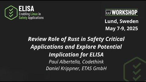 Review Role of Rust in Safety Critical Applications and Explore Potential Implication for ELISA