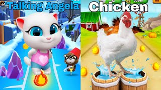 Talking Angela vs Chicken