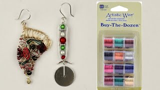 Buy-The-Dozen @beadalon Artistic Wire Pizza Cutter Earrings Tutorial